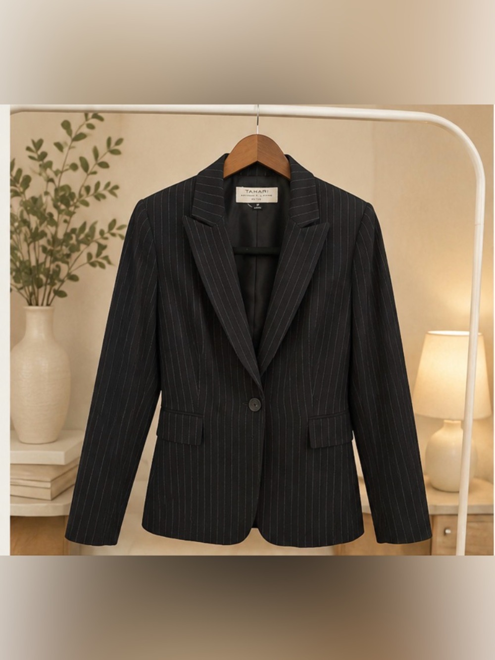 Tahari Arthur S. Levine Petite Pinstripe Blazer — Size 2P